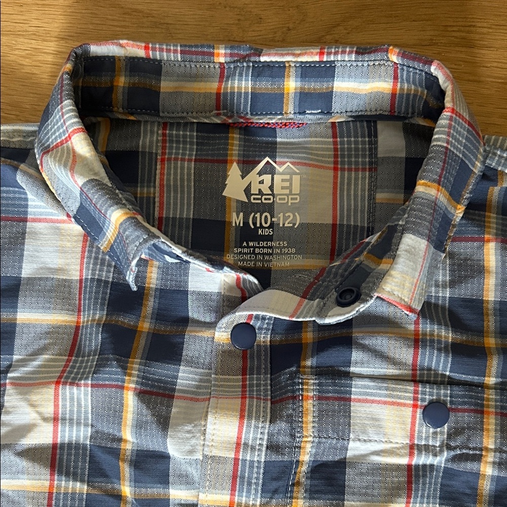 REI Sahara patterned long sleeve shirt M 10-12